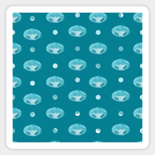 Polka Jellies Tentacle Teal Sticker